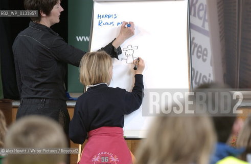 Natalie Russell hosts a session with school children.Events at the Borders Book Festival 2007, held in Melrose in the Scottish Borders...Copyright©Alex Hewitt/Writer Pictures/Rosebud2