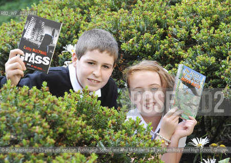 FREE PICTURE FOR PRESS PUBLICITY USE IN CONJUNCTION WITH THE AWARDS.Royal Mail Scottish Childrens Book Awards Photocall, Edinburgh, 09/09/2010:.Young book fans Ryan Mackenzie and Amy McMullan (both pictured with parents permission) after a ceremony announcing the shortlist for the 2010 Royal Mail Award for Scottish Children’s Books at Edinburghs Scottish Book Trust.  .The Royal Mail Awards are managed by the Scottish Book Trust and voted for by Scottish Children themselves. The winners will be announced in February 2011 at Glasgows Tramway Theatre..©Ryan Mackenzie is 15 years old and from Buckie High School, and Amy McMullan is 11 and from Holy Rood High School, Glasgow. .Picture from Colin Hattersley/Writer Pictures/Rosebud2