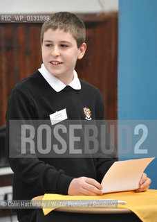 FREE PICTURE FOR PRESS PUBLICITY USE IN CONJUNCTION WITH THE AWARDS.Royal Mail Scottish Childrens Book Awards, Edinburgh, 09/09/2010:.Young judge Ryan Mackenzie at The Royal Mail Awards gathering at the Scottish Book Trust. Copyright©Colin Hattersley/Writer Pictures/Rosebud2