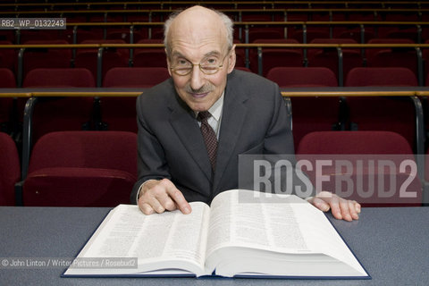 Professor Michael Samuels, who has just completed the 40 year writing of the Historical Thesaurus of the Oxford English Dictionary. Pictures at Glasgow University, 22/10/2009...copyright©John Linton/Writer Pictures/Rosebud2