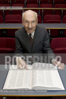 Professor Michael Samuels, who has just completed the 40 year writing of the Historical Thesaurus of the Oxford English Dictionary. Pictures at Glasgow University, 22/10/2009...copyright©John Linton/Writer Pictures/Rosebud2