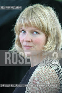 Norwegian TV presenter, correspondant and writer Asne Seierstad, author of the Bookseller of Kabul  at the Edinburgh International Book Festival 2005..Copyright©Pascal Saez.Pascal Saez/Writer Pictures/Rosebud2