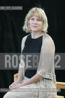 Norwegian TV presenter, correspondant and writer Asne Seierstad, author of the Bookseller of Kabul  at the Edinburgh International Book Festival 2005..Copyright©Pascal Saez.Pascal Saez/Writer Pictures/Rosebud2
