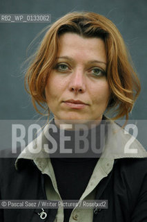 Turkish writer Elif Shafak, who was prosecuted in Turkey for public denigration of Turkishness in one of her novels, here at the Edinburgh International Book Festival 2007. ..Copyright©Pascal Saez/Writer Pictures/Rosebud2