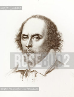 William Shakespeare (1564-1616).derived from the Chando Portrait..Copyright©NNG/Writer Pictures/Rosebud2
