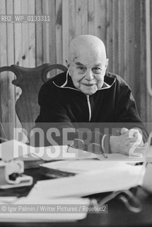 Viktor Shklovsky - Russian soviet era writer and critic photographed at Peredelkino in 1983...This is a low resolution image. Please contact agency for hi-res..Copyright©Igor Palmin/Writer Pictures/Rosebud2