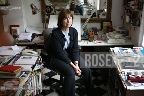 Posy Simmonds graphic novelist in her North London home studio..copyright©Graham Jepson/Writer Pictures/Rosebud2
