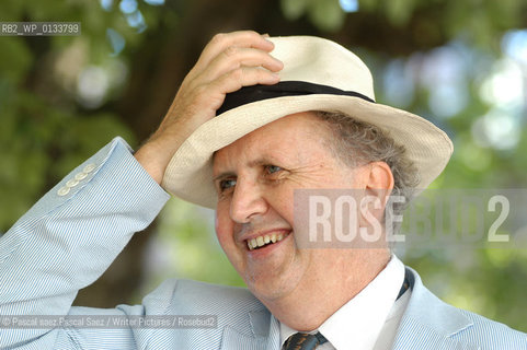 Internationally acclaimed Scottish writer Alexander McCall Smith (author of the No 1 Ladies detective agency) at the Edinburgh International Book Festival 2003...McCall Smith has also been for a long time professor of medical law at the University of Edinburgh, and advisor to the UNESCO and the British Government on bioethics.)..Copyright©Pascal saez.Pascal Saez/Writer Pictures/Rosebud2