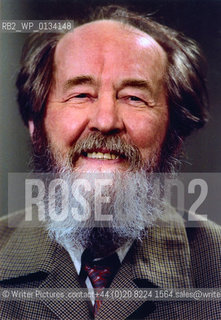 Russian Novelist, Dramatist and Historian Alexander Solzhenitsyn ( Aleksandr Isayevich Solzhenitsyn ) who died Sunday 3rd August 2008..©Writer Pictures .contact+44 (0)20 8224 1564.sales@writerpictures.com .www.writerpictures.com/Writer Pictures/Rosebud2