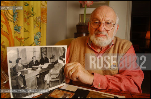 Richard Sonnenfeldt at home January 02, 2003 who served indictment papers to Adolph Hitlers second in command Rudolph Hess and others for war crimes at the Nuremburg trials in 1945..copyright©Dan Callister/Writer Pictures/Rosebud2
