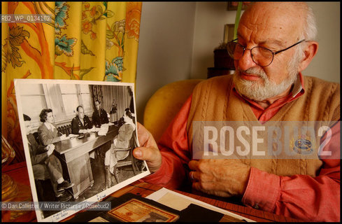 Richard Sonnenfeldt at home January 02, 2003 who served indictment papers to Adolph Hitlers second in command Rudolph Hess and others for war crimes at the Nuremburg trials in 1945..copyright©Dan Callister/Writer Pictures/Rosebud2