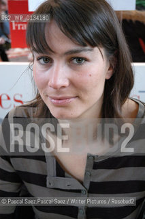 Writer Joy Sorman at the Salon du Livre (Book Fair) in Paris, March 2006 ..Copyright©Pascal Saez.Pascal Saez/Writer Pictures/Rosebud2