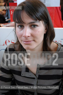 Writer Joy Sorman at the Salon du Livre (Book Fair) in Paris, March 2006 ..Copyright©Pascal Saez.Pascal Saez/Writer Pictures/Rosebud2