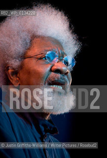 Nigerian Nobel Laureate and celebrated author Wole Soyinka speaks at the Guardian Hay Festival...copyright©Justin Griffiths-Williams/Writer Pictures/Rosebud2