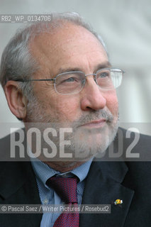 American former vice-president of the World Bank, Nobel Prize-winning economist and writer Joseph E Stiglitz at the Edinburgh International Book Festival. ..Copyright©Pascal Saez/Writer Pictures/Rosebud2