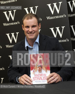 Fresh from captaining his team to Ashes glory, England cricket captain Andrew Strauss is pictured signing copies of his autobiography Testing Times: On and Off the Field at Waterstones , Leadenhall Market. ..copyright©Nick Cunard/Writer Pictures/Rosebud2