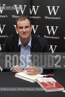 Fresh from captaining his team to Ashes glory, England cricket captain Andrew Strauss is pictured signing copies of his autobiography Testing Times: On and Off the Field at Waterstones , Leadenhall Market. ..copyright©Nick Cunard/Writer Pictures/Rosebud2