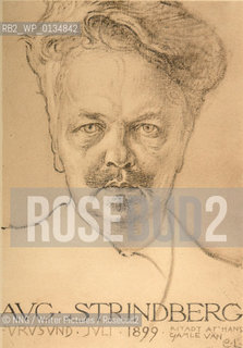 August Strindberg (1849-1912).Swedish playwright..Copyright©NNG/Writer Pictures/Rosebud2