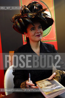 Image ID: .Amelie Nothomb, Belgian Author.Paris Bookfair 2007 .Writer of  Journal dHirondelle  ..Copyright©Edouard Smekens/Writer Pictures/Rosebud2