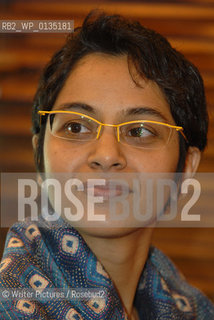 Indian novelist Abha Dawesar during a conference at the Paris Salon du Livre 2007. Winner of the Stonewall Book Award an©Writer Pictures/Rosebud2