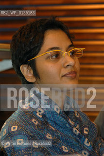Indian novelist Abha Dawesar during a conference at the Paris Salon du Livre 2007. Winner of the Stonewall Book Award an©Writer Pictures/Rosebud2