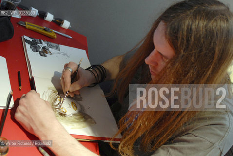 Stephan Thanneur signing his latest comics book Mauvaise line, Emmanuel Proust editions at the Paris Salon du Livre 20©Writer Pictures/Rosebud2
