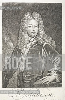 (1672-1719) British writer. Joseph Addison was a poet, essayist and playwright..copyright©nmg/Writer Pictures/Rosebud2