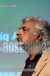 Pakistani born British writer Tariq Ali at the Edinburgh International Book Festival 2003. He is also a historian, political polemicist and anti-war activist...Copyright©Pascal Saez/Writer Pictures/Rosebud2