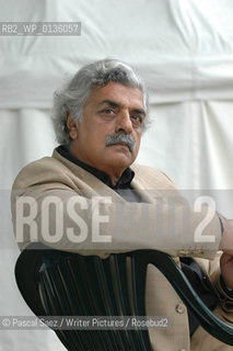 Pakistani born British writer Tariq Ali at the Edinburgh International Book Festival 2003. He is also a historian, political polemicist and anti-war activist...Copyright©Pascal Saez/Writer Pictures/Rosebud2