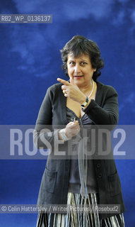 Yasmin Alibhai-Brown at the Edinburgh Book Festival, ..copyright©Colin Hattersley/Writer Pictures/Rosebud2