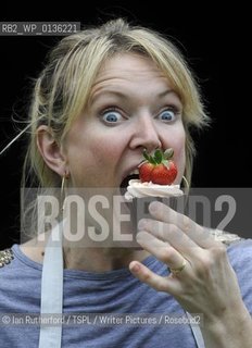 Celebrity chef Rachel Allen enjoys a stawberry cake at the launch on this years Taste of Edinburgh.  .. ..Copyright©Ian Rutherford/TSPL/Writer Pictures/Rosebud2