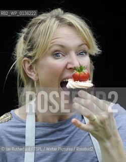 Celebrity chef Rachel Allen enjoys a stawberry cake at the launch on this years Taste of Edinburgh.  .. ..Copyright©Ian Rutherford/TSPL/Writer Pictures/Rosebud2
