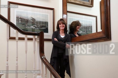 Catherine Alliott at her home Northfield Grange near Tring in Hertfordshire.  Standing outside with front of house...copyright©John Lawrence/Writer Pictures/Rosebud2