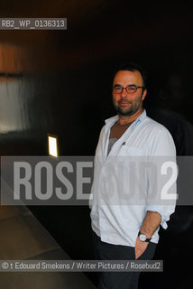 Image ID:  .Charles dAmbrosio Author of -  Le musée des poissons morts  , Albin Michel.at Nostalgie Radio, Brussels..©Copyrigh©t Edouard Smekens/Writer Pictures/Rosebud2