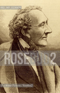 Hans Christian Anderson, Danish writer,1805-1875. .Copyright©/Writer Pictures/Rosebud2