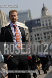 Geraint Anderson aka City Boy pictured in the city.  Geraint has written an expose of City life book City Boy; Beer and Loathing in the Square Mile ..copyright©Nick Cunard/Writer Pictures/Rosebud2