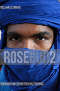 Malian Tuareg writer Moussa Ag Assarid at the Salon du Livre (Book Fair) in Paris, March 2006..Copyright©Pascal Saez/Writer Pictures/Rosebud2