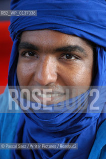 Malian Tuareg writer Moussa Ag Assarid at the Salon du Livre (Book Fair) in Paris, March 2006..Copyright©Pascal Saez/Writer Pictures/Rosebud2