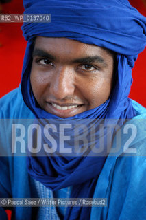 Malian Tuareg writer Moussa Ag Assarid at the Salon du Livre (Book Fair) in Paris, March 2006..Copyright©Pascal Saez/Writer Pictures/Rosebud2