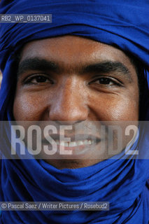 Malian Tuareg writer Moussa Ag Assarid at the Salon du Livre (Book Fair) in Paris, March 2006..Copyright©Pascal Saez/Writer Pictures/Rosebud2