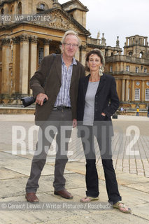 Helena Attlee, writer, with photographer Alex Ramsay at the Woodstock Literary Festival, Woodstock, Oxfordshire, UK, September 19, 2010. ..©Geraint Lewis/Writer Pictures/Rosebud2