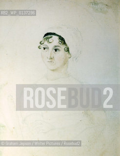 Jane Austen as painted by her sister Cassandra in 1810..Copyright©Graham Jepson/Writer Pictures/Rosebud2