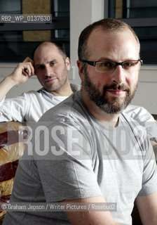 The authors of the Television show Peepshow, Sam Bain (glasses) and Jessie Armstrong (white shirt)..Copyright©Graham Jepson/Writer Pictures/Rosebud2