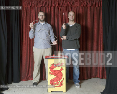 Sam Bain & Jesse Armstrong.Writers of Peep Show . New film called Magicians which also stars Mitchell and Webb..copyright©Lesley Anne Churchill/Writer Pictures/Rosebud2