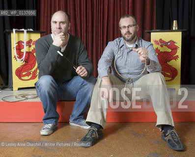 Sam Bain & Jesse Armstrong.Writers of Peep Show . New film called Magicians which also stars Mitchell and Webb..copyright©Lesley Anne Churchill/Writer Pictures/Rosebud2