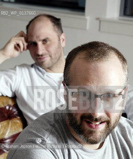 The authors of the Television show Peepshow, Sam Bain (glasses) and Jessie Armstrong (white shirt)..Copyright©Graham Jepson/Writer Pictures/Rosebud2