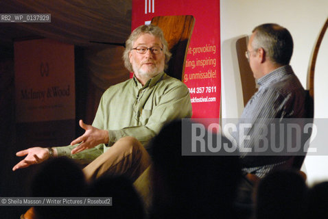 Iain Banks, Scottish writer, talks with Cliff Sharp about his new book Surface Detail, at the 2nd annual Lennoxlove Book Festival at Lennoxlove House, Haddington, Scotland, November 20, 2010...Copyright©Sheila Masson/Writer Pictures/Rosebud2