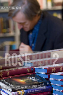 Julian Barnes portrait and signing LRB specially bound limited & first editions of his new book Nothing to be Frightened of  just published by Cape . Pictured in the London Review of Books bookshop Bloomsbury London Wc1...copyright©Nick Cunard/Writer Pictures/Rosebud2