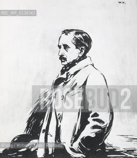 J M Barrie portrait by William Nicholson..copyright©nmg/Writer Pictures/Rosebud2