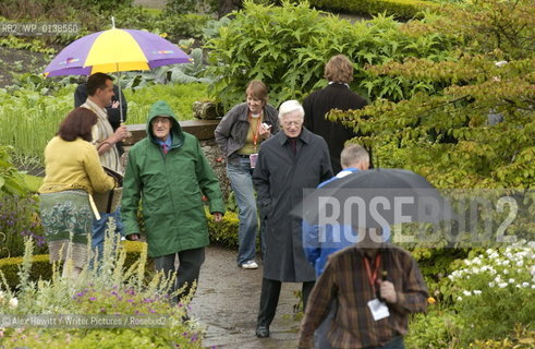 Events at the Borders Book Festival 2007, held in Melrose in the Scottish Borders...Event Organiser Paula Ogilvie shares a joke..Copyright©Alex Hewitt/Writer Pictures/Rosebud2